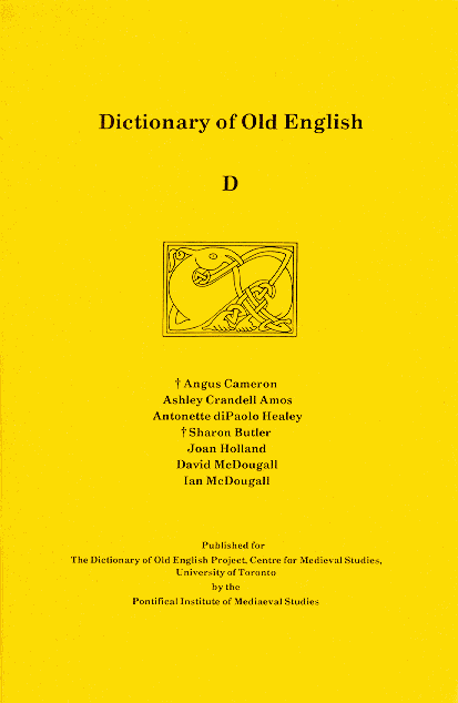 Book cover for the Dictionary of Old English: Fascicle D